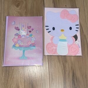 Hello Kitty Pink Baby Bottle Party Cards - Sanrio Style